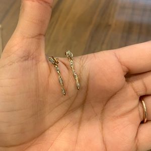 Diamond drop earrings